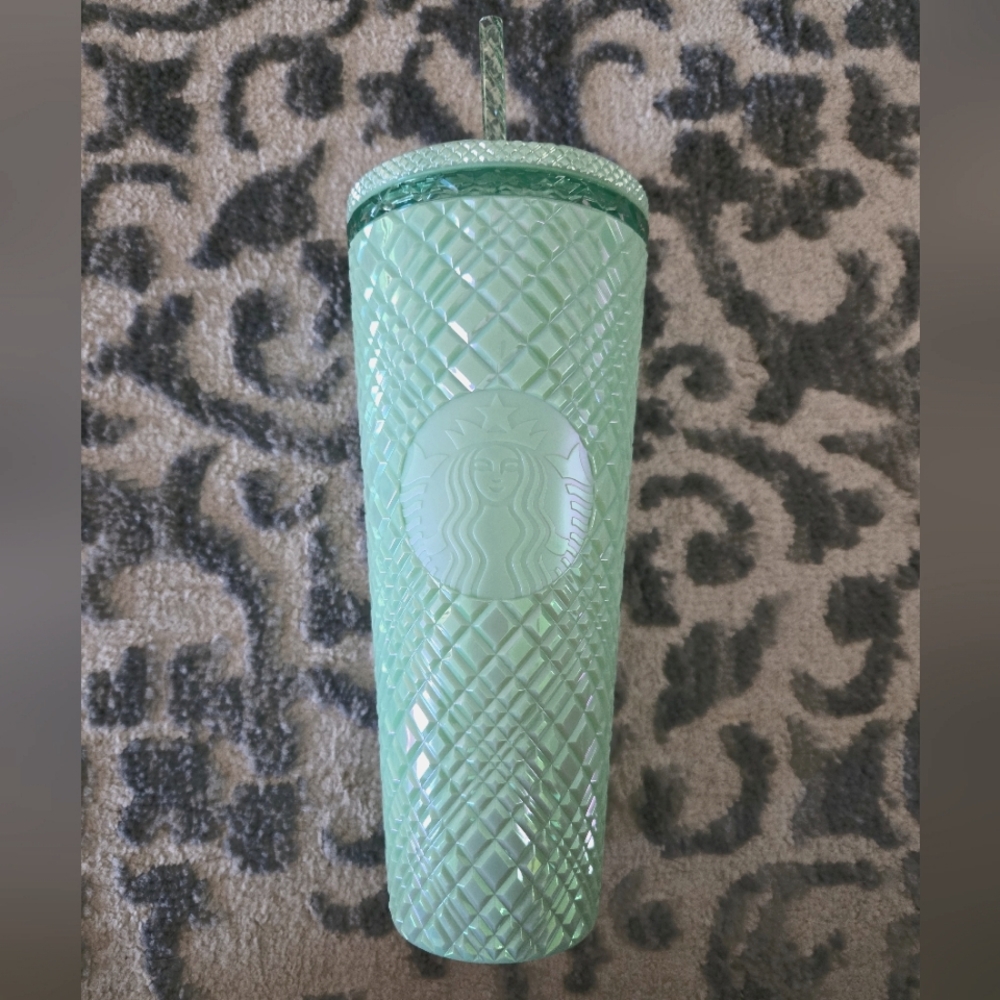 Starbucks Summer 2024 Iridescent Mint Jade Green Jewel Venti Tumbler 24oz NWT
